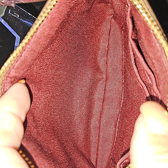 Coach  Monogram  burgundy  and tan wristlet🦚🦚🦚 - Picture 5 of 5